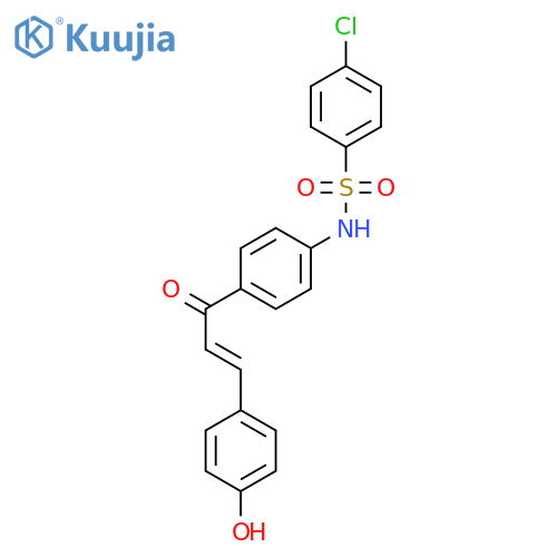 Benzenesulfonamide,4-chloro-N-[4-[3-(4-hydroxyphenyl)-1-oxo-2-propenyl]phenyl]- structure