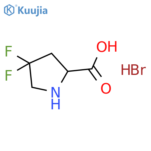 (S)-4,4-Difluoropyrrolidine-2-carboxylic acid hydrobromide structure