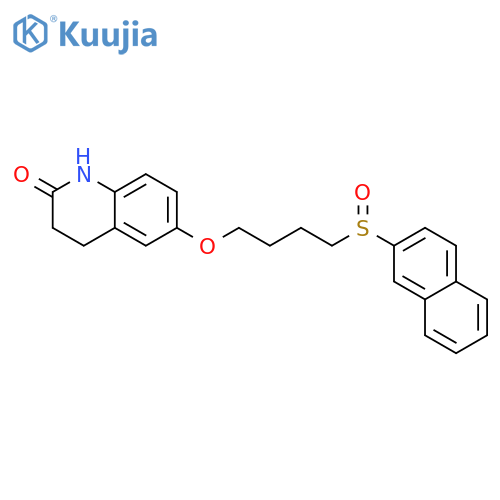 2(1H)-QUINOLINONE, 3,4-DIHYDRO-6-[4-(2-NAPHTHALENYLSULFINYL)BUTOXY]- structure