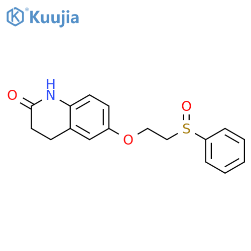 2(1H)-Quinolinone, 3,4-dihydro-6-[2-(phenylsulfinyl)ethoxy]- structure