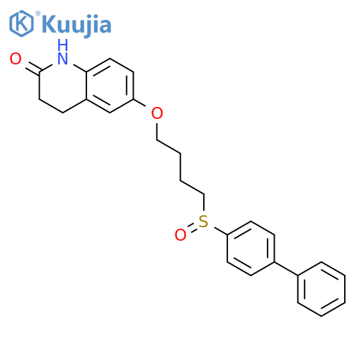 2(1H)-Quinolinone, 6-[4-([1,1'-biphenyl]-4-ylsulfinyl)butoxy]-3,4-dihydro- structure