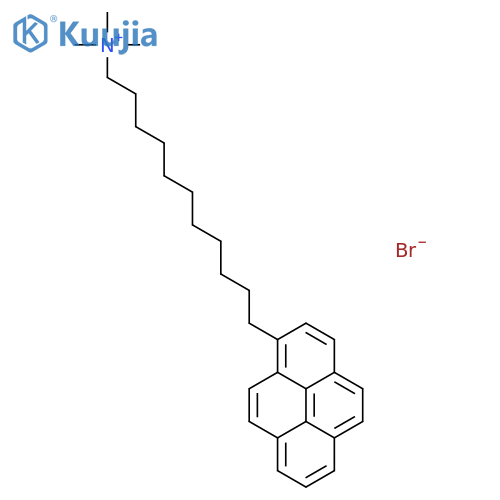 1-Pyreneundecanaminium, N,N,N-trimethyl-, bromide structure
