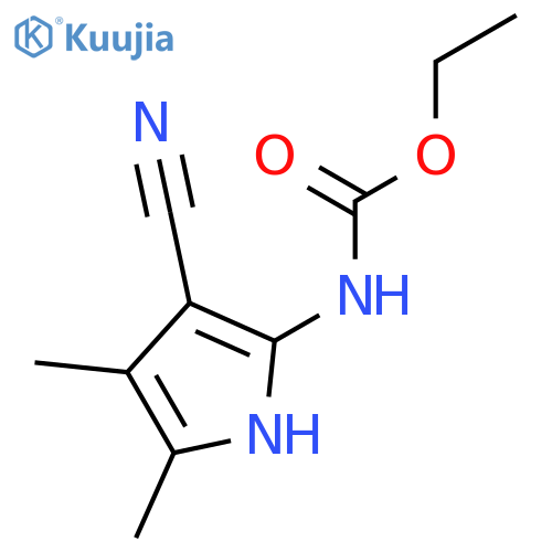 (3-cyano-4,5-dimethyl-1H-pyrrol-2-yl)-Carbamic acid ethyl ester structure