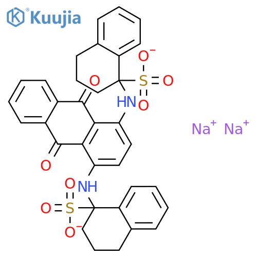 Naphthalenesulfonicacid,[(9,10-dihydro-9,10-dioxo-1,4-anthracenediyl)diimino]bis[1,2,3,4-tetrahydro-,sodium salt (1:2) structure