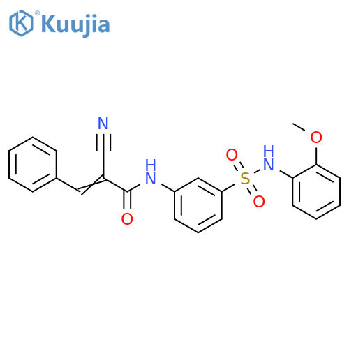2-cyano-N-{3-[(2-methoxyphenyl)sulfamoyl]pheny l}-3-phenylprop-2-enamide structure