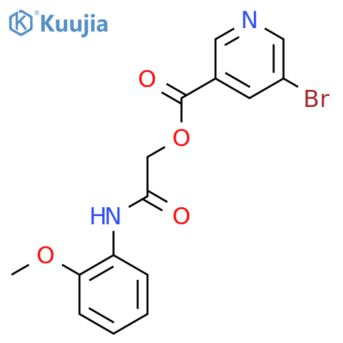 (2-methoxyphenyl)carbamoylmethyl 5-bromopyridine-3-carboxylate structure