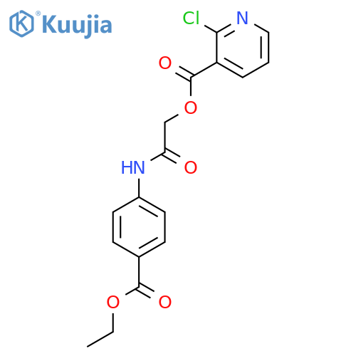 {[4-(Ethoxycarbonyl)phenyl]carbamoyl}methyl 2-chloropyridine-3-carboxylate structure