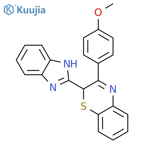 2-(1H-1,3-benzodiazol-2-yl)-3-(4-methoxyphenyl)-2H-1,4-benzothiazine structure