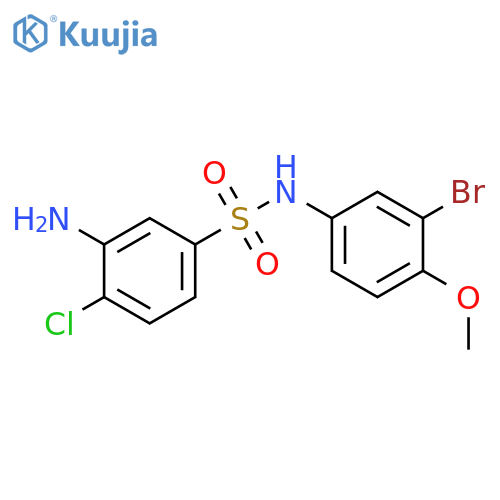 3-Amino-N-(3-bromo-4-methoxy-phenyl)-4-chloro-benzenesulfonamide structure
