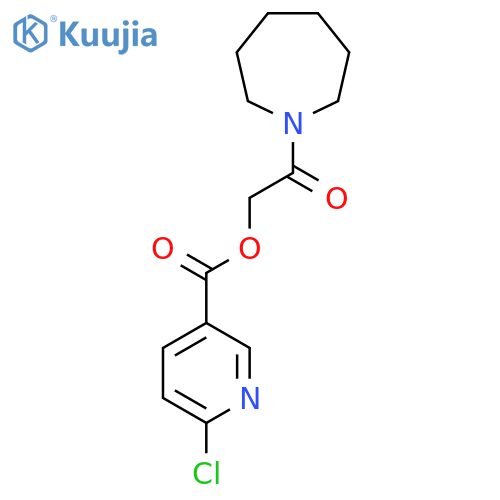 2-(azepan-1-yl)-2-oxoethyl 6-chloropyridine-3-carboxylate structure