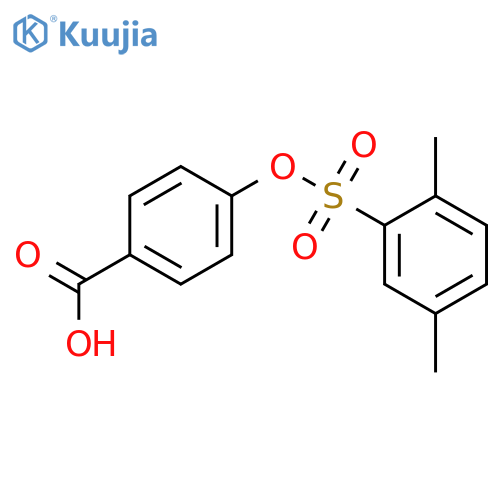 4-(2,5-dimethylbenzenesulfonyl)oxybenzoic acid structure
