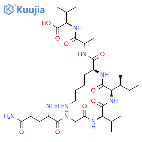 L-VALINE, L-GLUTAMINYLGLYCYL-L-VALYL-L-ISOLEUCYL-L-LYSYL-L-ALANYL- structure