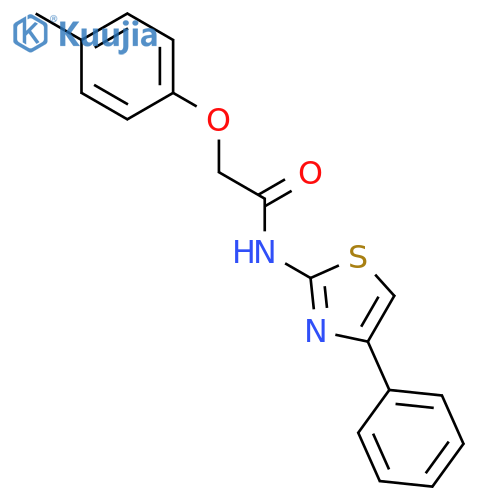 Acetamide, 2-(4-methylphenoxy)-N-(4-phenyl-2-thiazolyl)- structure