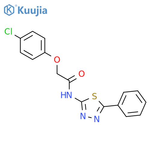 2-(4-chlorophenoxy)-N-(5-phenyl-1,3,4-thiadiazol-2-yl)acetamide structure
