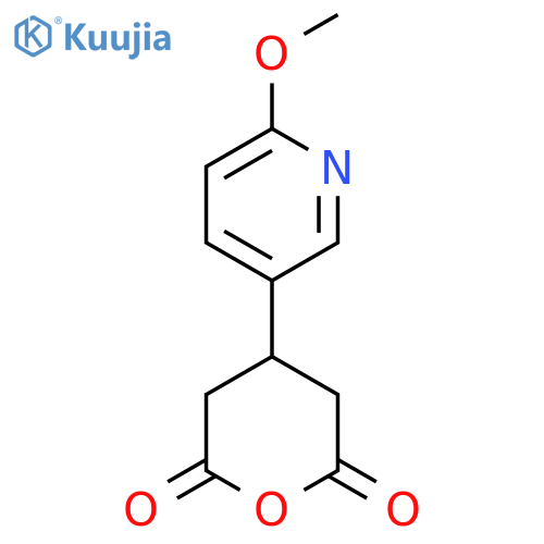 4-(6-methoxypyridin-3-yl)oxane-2,6-dione structure