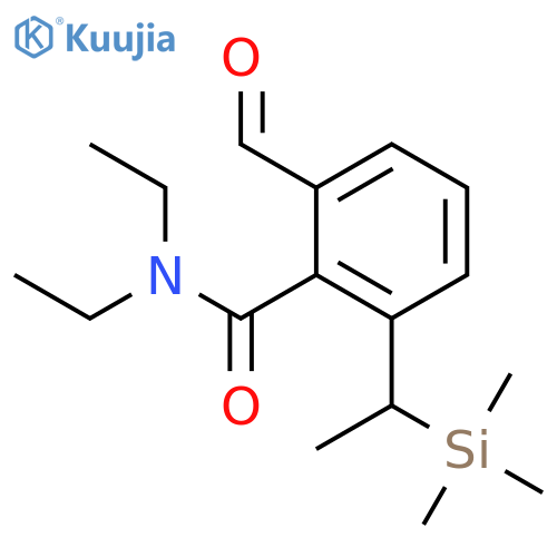 BENZAMIDE, N,N-DIETHYL-2-FORMYL-6-[1-(TRIMETHYLSILYL)ETHYL]- structure