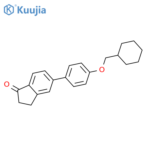 1H-INDEN-1-ONE, 5-[4-(CYCLOHEXYLMETHOXY)PHENYL]-2,3-DIHYDRO- structure