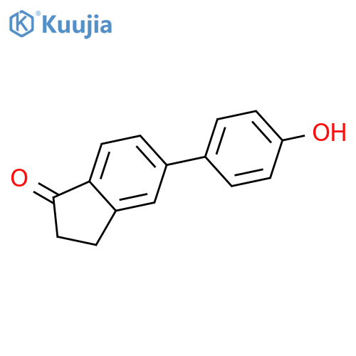 1H-Inden-1-one, 2,3-dihydro-5-(4-hydroxyphenyl)- structure