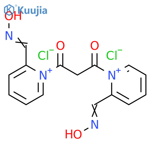 Pyridinium, 1,1′-(1,3-dioxo-1,3-propanediyl)bis[2-[(hydroxyimino)methyl]-, dichloride structure
