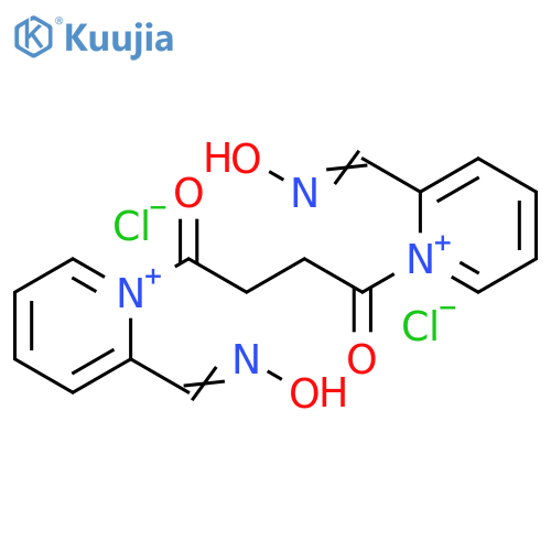 Pyridinium, 1,1′-(1,4-dioxo-1,4-butanediyl)bis[2-[(hydroxyimino)methyl]-, dichloride structure