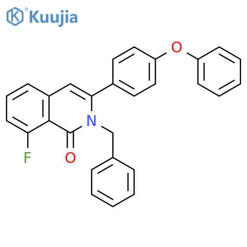 1(2H)-ISOQUINOLINONE, 8-FLUORO-3-(4-PHENOXYPHENYL)-2-(PHENYLMETHYL)- structure
