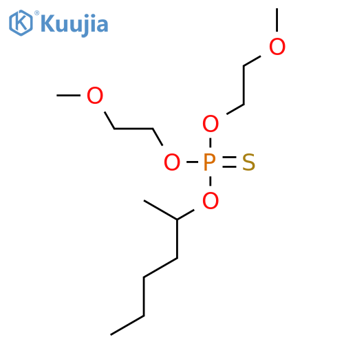 O,O-bis(2-methoxyethyl) O-(1-methylpentyl) thiophosphate structure