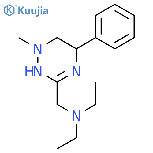 N-ethyl-N-[(1-methyl-5-phenyl-1,2,5,6-tetrahydro-1,2,4-triazin-3-yl)methyl]ethanamine structure