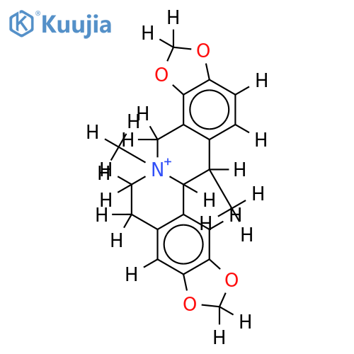 (12bR)-5t,13t-methyl-(12br)-6,7,12b,13-tetrahydro-4H-[1,3]dioxolo[4,5-g][1,3]dioxolo[4',5':7,8]isoquino[3,2-a]isoquinolinium; iodide structure