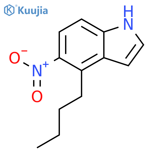 1H-Indole, 4-butyl-5-nitro- structure