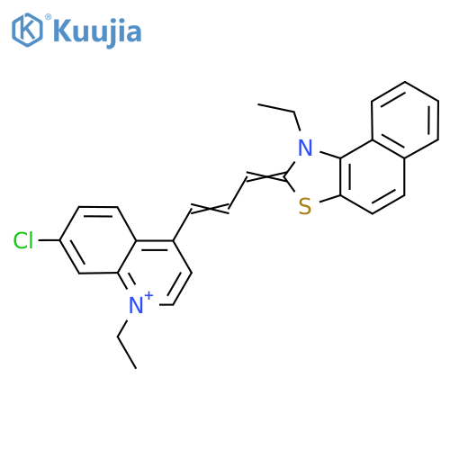 2-[3-(7-Chloro-1-ethyl-1H-quinolin-4-ylidene)-1-propenyl]-1-ethylnaphtho[1,2-d]thiazol-1-ium structure