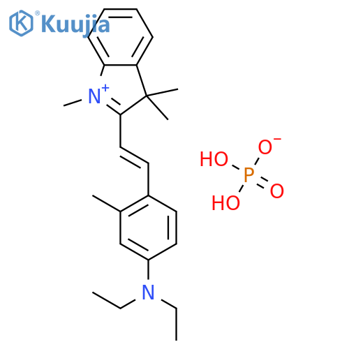 3H-Indolium, 2-(2-(4-(diethylamino)-2-methylphenyl)ethenyl)-1,3,3-trimethyl-, phosphate (1:1) structure