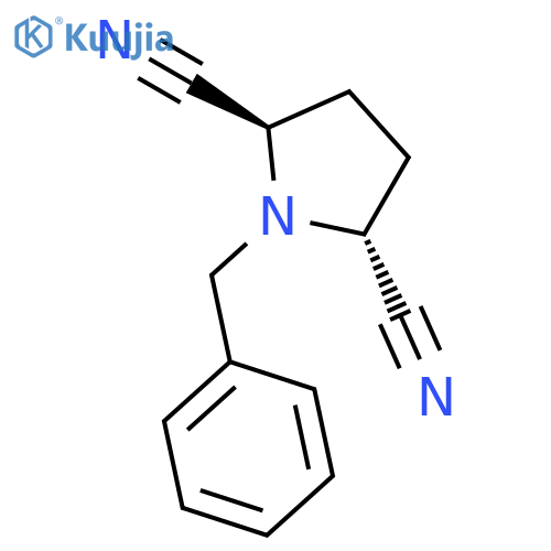 2,5-PYRROLIDINEDICARBONITRILE, 1-(PHENYLMETHYL)-, TRANS- structure