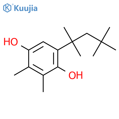 1,4-BENZENEDIOL, 2,3-DIMETHYL-5-(1,1,3,3-TETRAMETHYLBUTYL)- structure