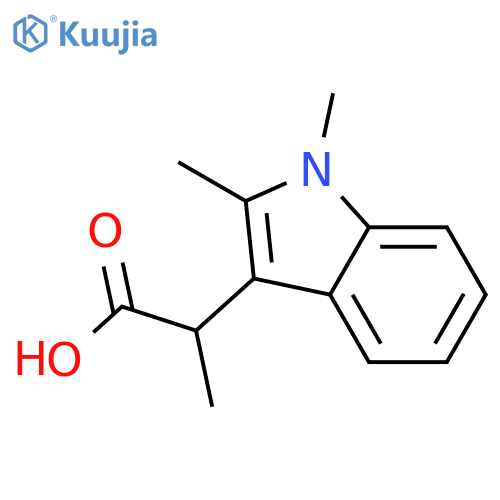 2-(1,2-dimethyl-1H-indol-3-yl)propanoic acid structure