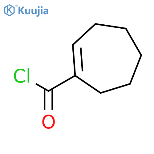 1-Cycloheptene-1-carbonyl chloride (6CI,9CI) structure