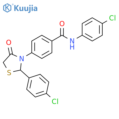 Benzamide,N-(4-chlorophenyl)-4-[2-(4-chlorophenyl)-4-oxo-3-thiazolidinyl]- structure