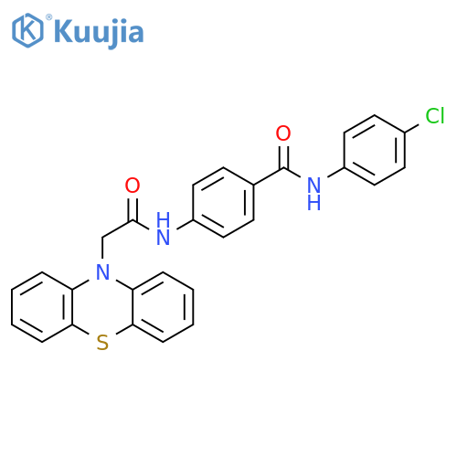10H-Phenothiazine-10-acetamide,N-[4-[[(4-chlorophenyl)amino]carbonyl]phenyl]- structure