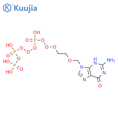 [[2-[(2-amino-6-oxo-3H-purin-9-yl)methoxy]ethoxy-hydroxy-phosphoryl]ox y-hydroxy-phosphoryl]oxyphosphonic acid structure