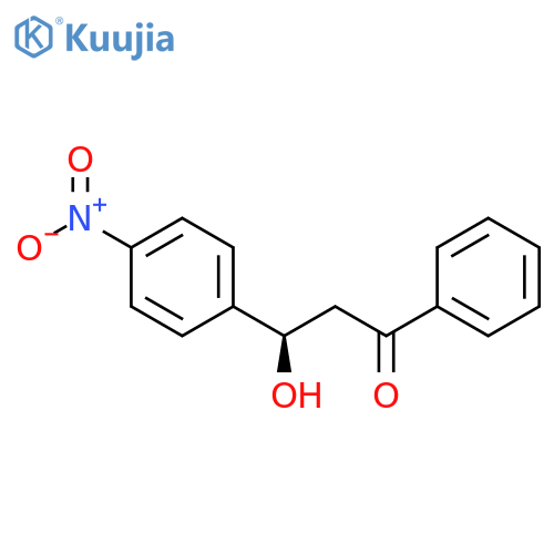 1-Propanone, 3-hydroxy-3-(4-nitrophenyl)-1-phenyl-, (3R)- structure