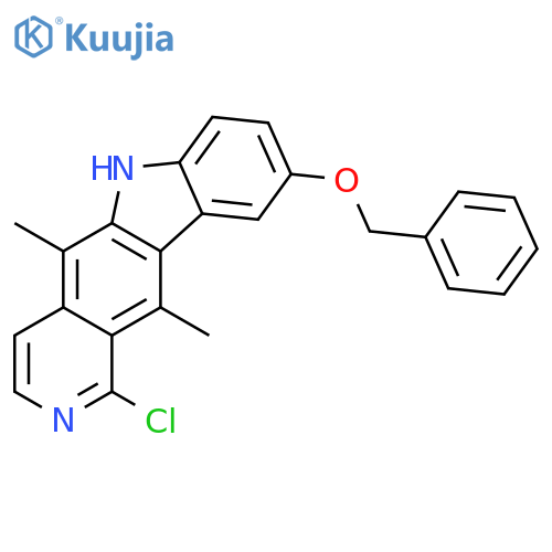 6H-Pyrido[4,3-b]carbazole, 1-chloro-5,11-dimethyl-9-(phenylmethoxy)- structure