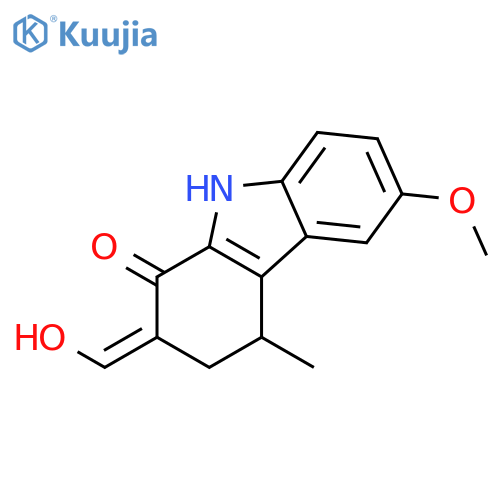 1H-Carbazol-1-one,2,3,4,9-tetrahydro-2-(hydroxymethylene)-6-methoxy-4-methyl- structure