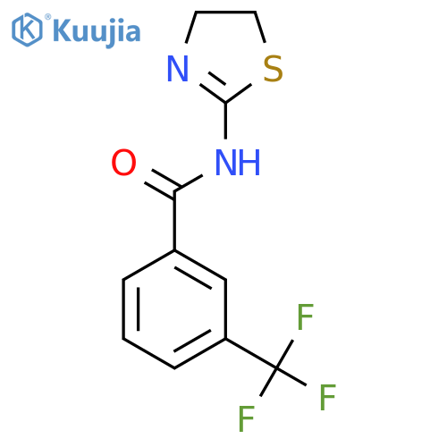 N-(4,5-dihydro-1,3-thiazol-2-yl)-3-(trifluoromethyl)benzamide structure