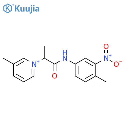 3-Methyl-1-[1-(4-methyl-3-nitro-phenylcarbamoyl)-ethyl]-pyridinium structure