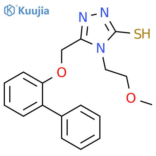 5-(BIPHENYL-2-YLOXYMETHYL)-4-(2-METHOXY-ETHYL)-4H-[1,2,4]TRIAZOLE-3-THIOL structure