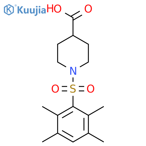 1-(2,3,5,6-Tetramethyl-benzenesulfonyl)-piperidine-4-carboxylic acid structure