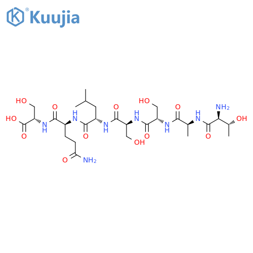 L-Serine, L-threonyl-L-alanyl-L-seryl-L-seryl-L-leucyl-L-glutaminyl- structure