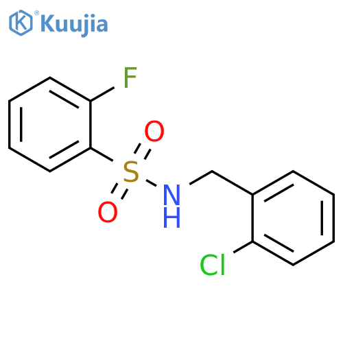 N-(2-chlorophenyl)methyl-2-fluorobenzene-1-sulfonamide structure