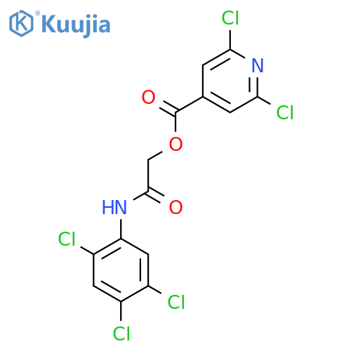 [2-Oxo-2-(2,4,5-trichloroanilino)ethyl] 2,6-dichloropyridine-4-carboxylate structure