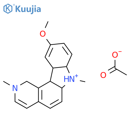 10-methoxy-2,7-dimethyl-2,6a,7,7a,11a,11b-hexahydro-1H-pyrido[4,3-c]carbazol-7-ium acetate structure