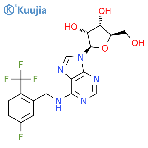 Adenosine, N-[[5-fluoro-2-(trifluoromethyl)phenyl]methyl]- structure